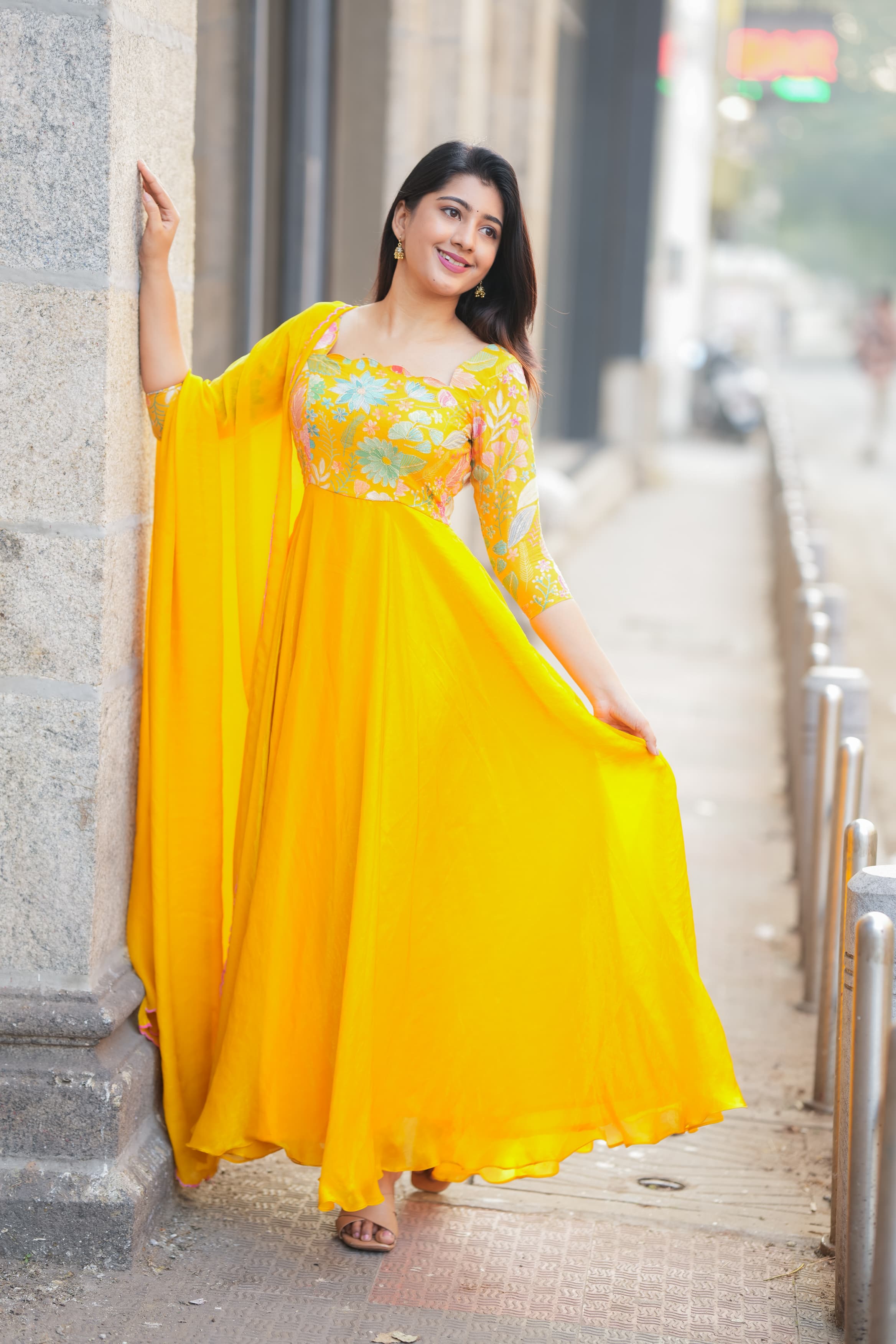 Geetha Premium Designer Anarkali Suit - Elegant Indian Ethnic Dress for Women | Perfect for Weddings, Parties & Festive Occasions