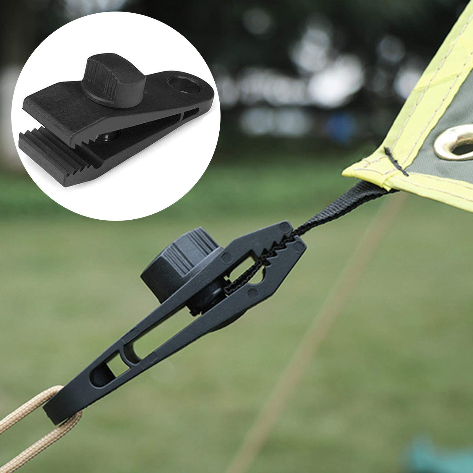 40PCS Heavy Duty Tarp Clips with Locking Thumb Screw - Secure Tent, Canopy & Awning - Durable Tarp Clamps for Outdoor Camping, RV & Boat Covers - Waterproof Ground Tie Downs for Windproof Protection