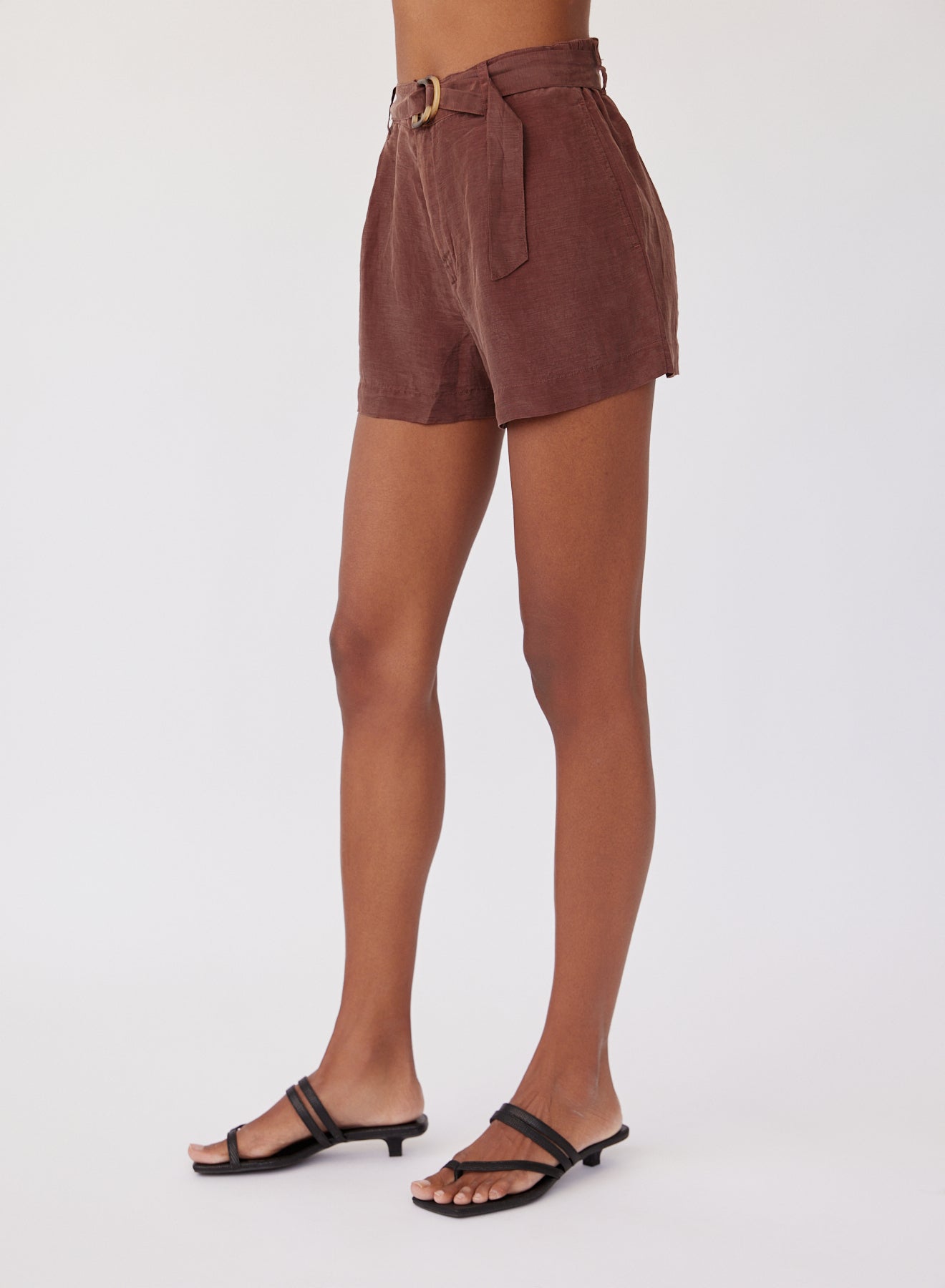 Casablanca Brown D-Ring Sash Belt for Women - Adjustable Waist Cincher for Dresses, Skirts & Tops - Perfect for Casual, Office & Evening Wear