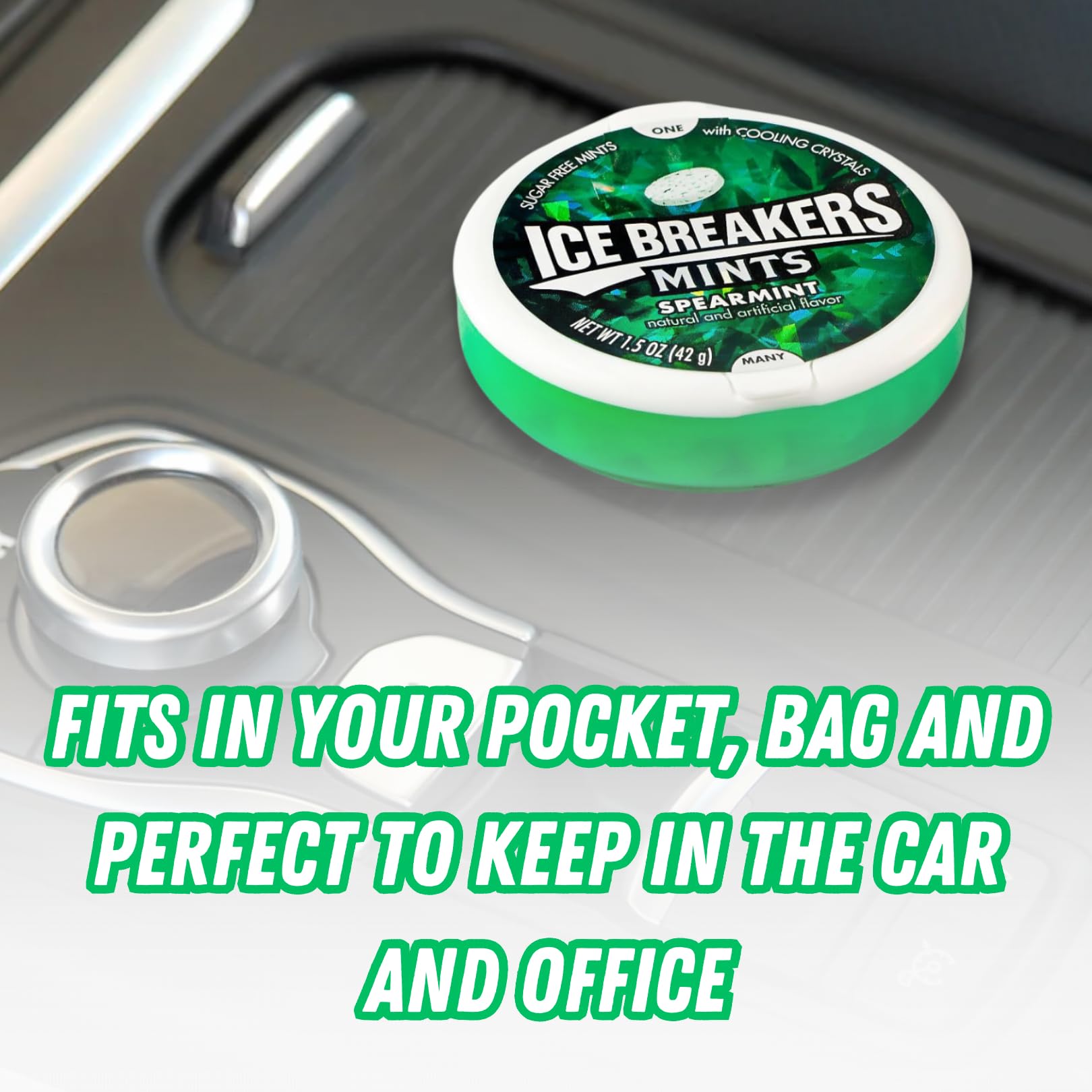 Sugar Free Spearmint Mints - Ice Breakers 3 Pack (1.5 oz Each) | Fresh Breath for Meetings, Dates & Social Events