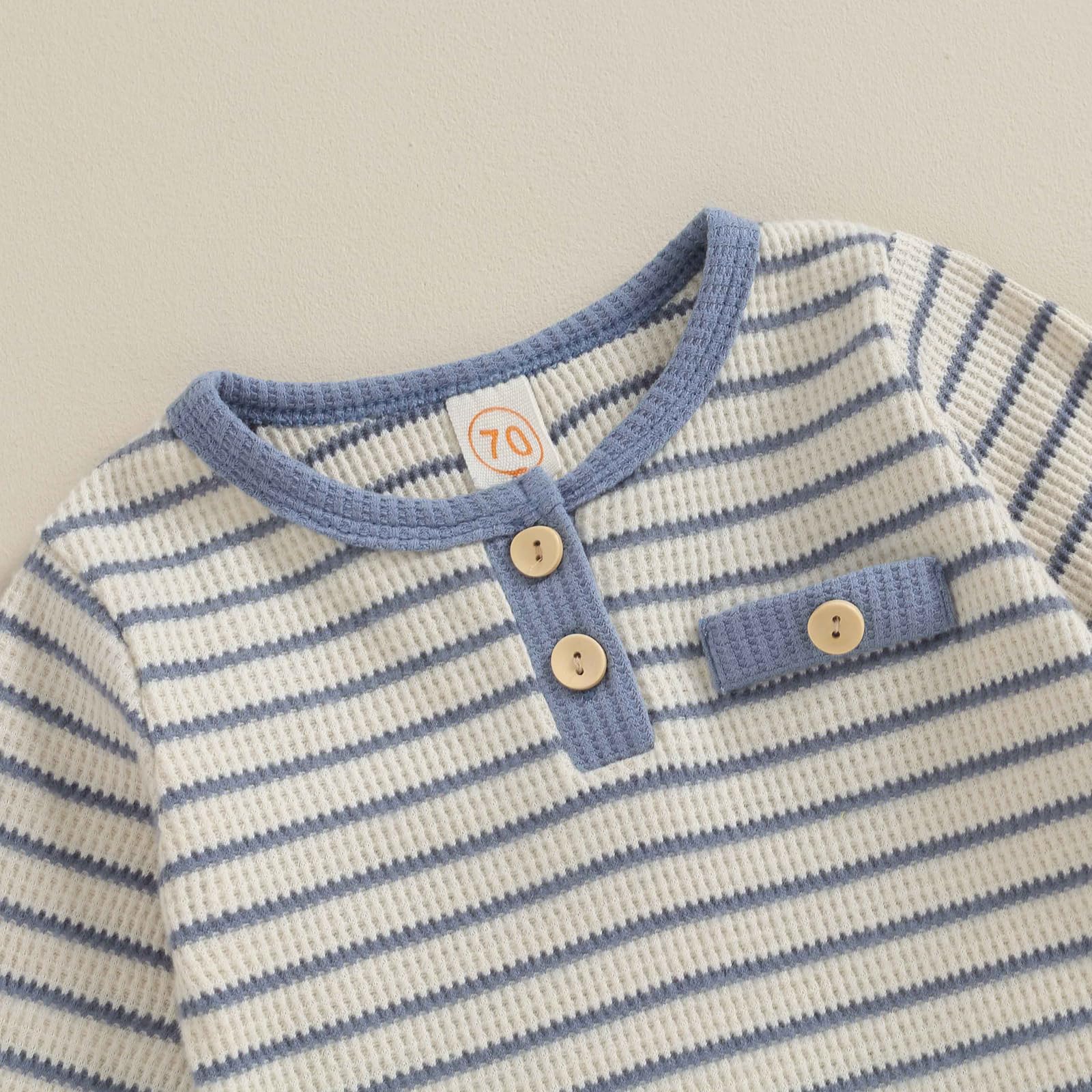 Ledy Champswiin Baby Boy Cotton Waffle Romper & Pant Set - Soft Newborn Outfits for 0-18 Months - Perfect for Playtime, Photos & Everyday Comfort