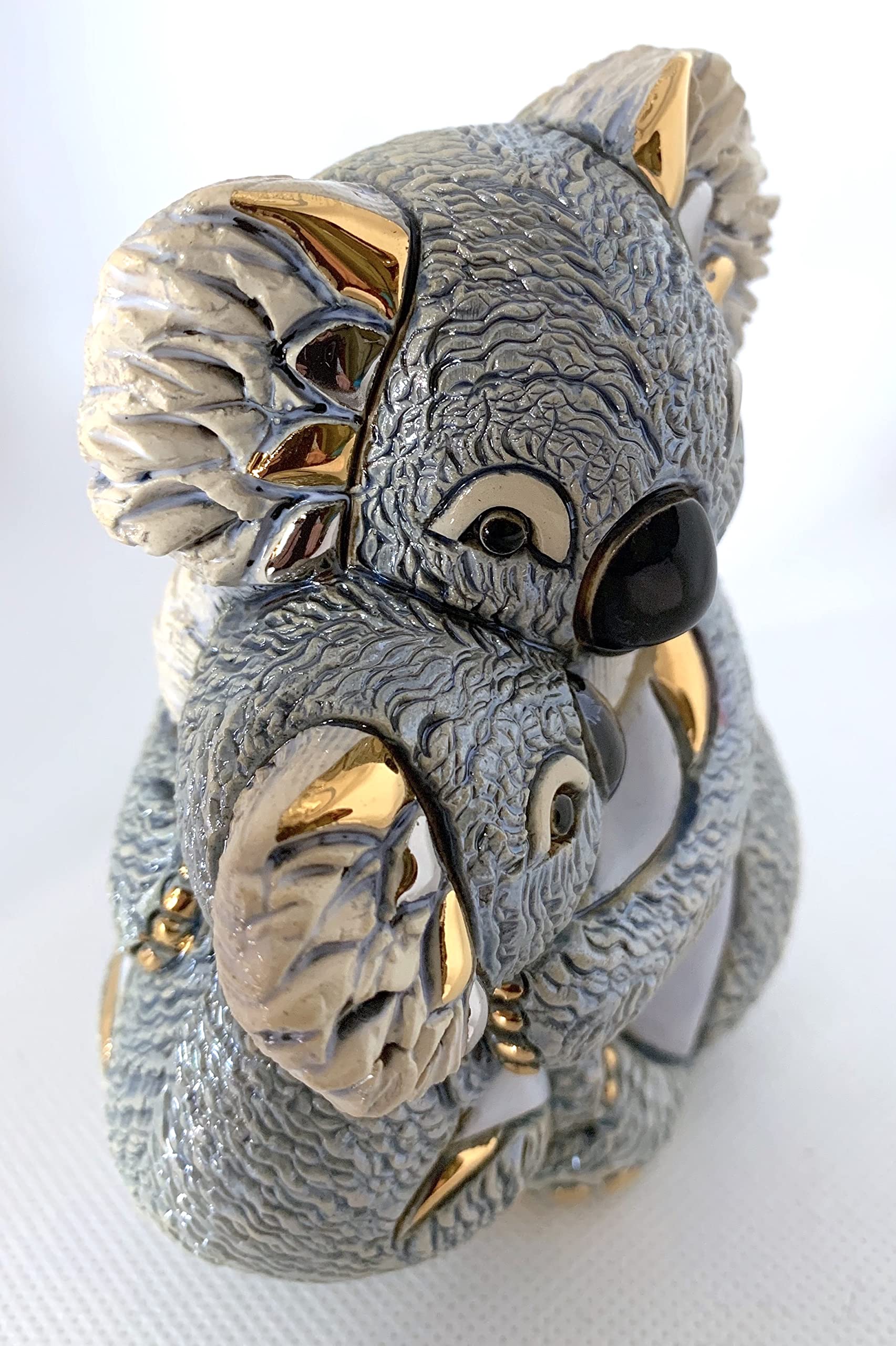 F152 Koala with Baby Figurine - Handcrafted Resin Collectible Statue in Gift Box | Perfect for Home Decor, Nursery Room, and Animal Lover Gifts