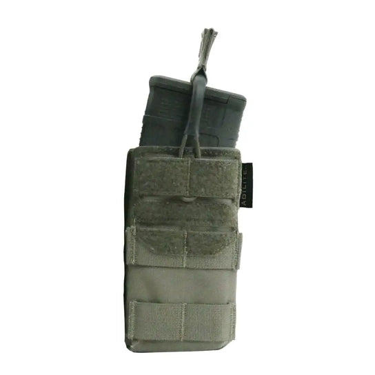 Agilite AG1 5.56 Single Magazine Pouch - Tactical Molle-Compatible Rifle Magazine Holder for AR-15, M4 - Perfect for Military, Law Enforcement & Airsoft Use