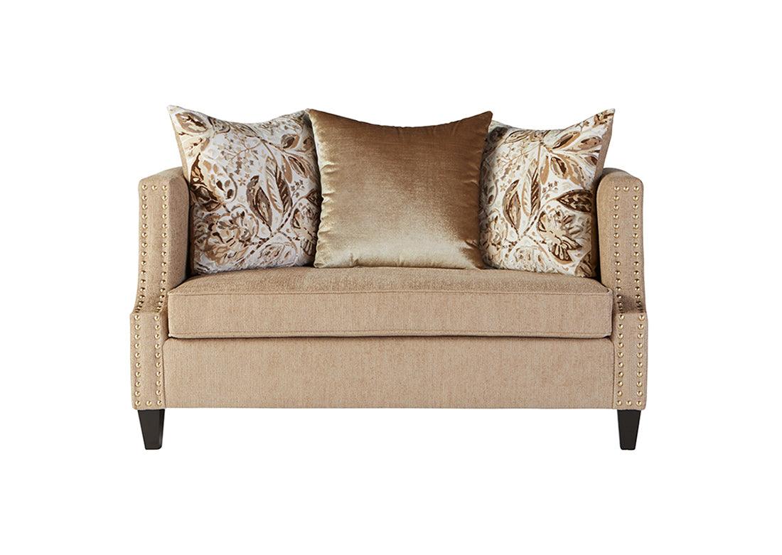 Simone Flax Sofa & Loveseat Set 17550LS - Modern 2-Piece Living Room Furniture for Small Spaces, Apartment Decor & Cozy Home Theater Seating
