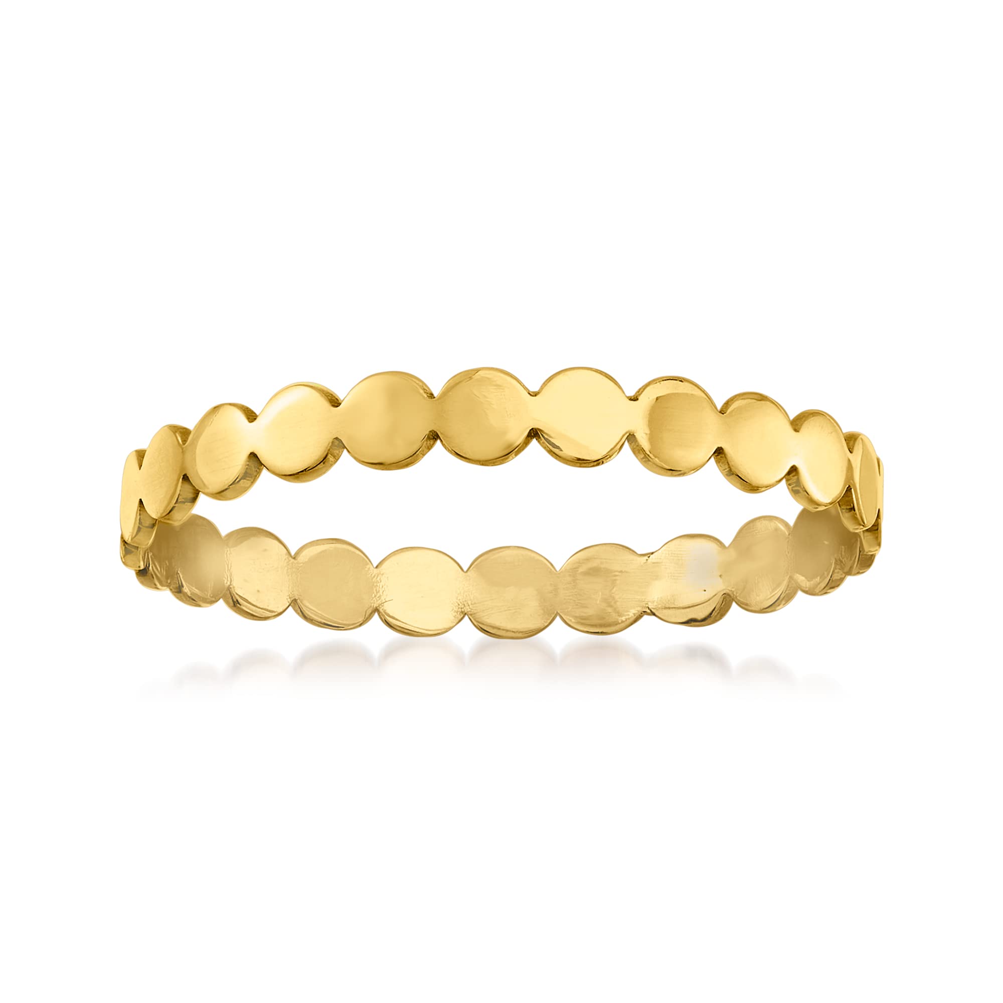 RS Pure by Ross-Simons Italian 14kt Yellow Gold Circle Ring for Women - Elegant Minimalist Gold Band for Everyday Wear, Stacking Rings, or Special Occasions