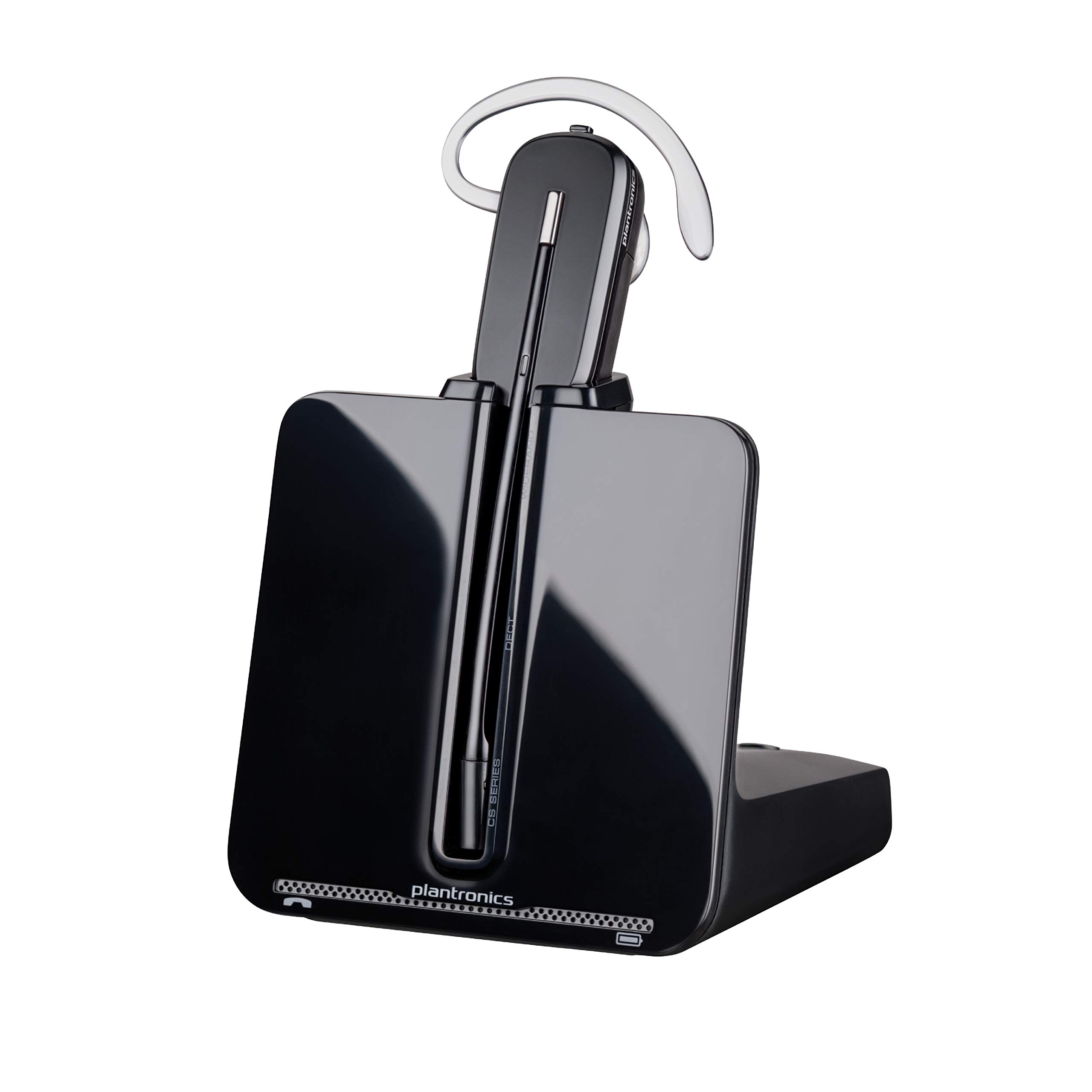 Poly CS540 Wireless DECT Headset - Single Ear (Mono) Convertible with 3 Wearing Styles | Noise Canceling Microphone | Connects to Desk Phone | Ideal for Office, Call Center & Remote Work Professionals