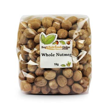 Premium Whole Nutmeg Spice (1kg) - Organic, Non-GMO, Freshly Packed for Baking, Cooking & Holiday Recipes - Perfect for Pumpkin Pie, Eggnog & Mulled Wine