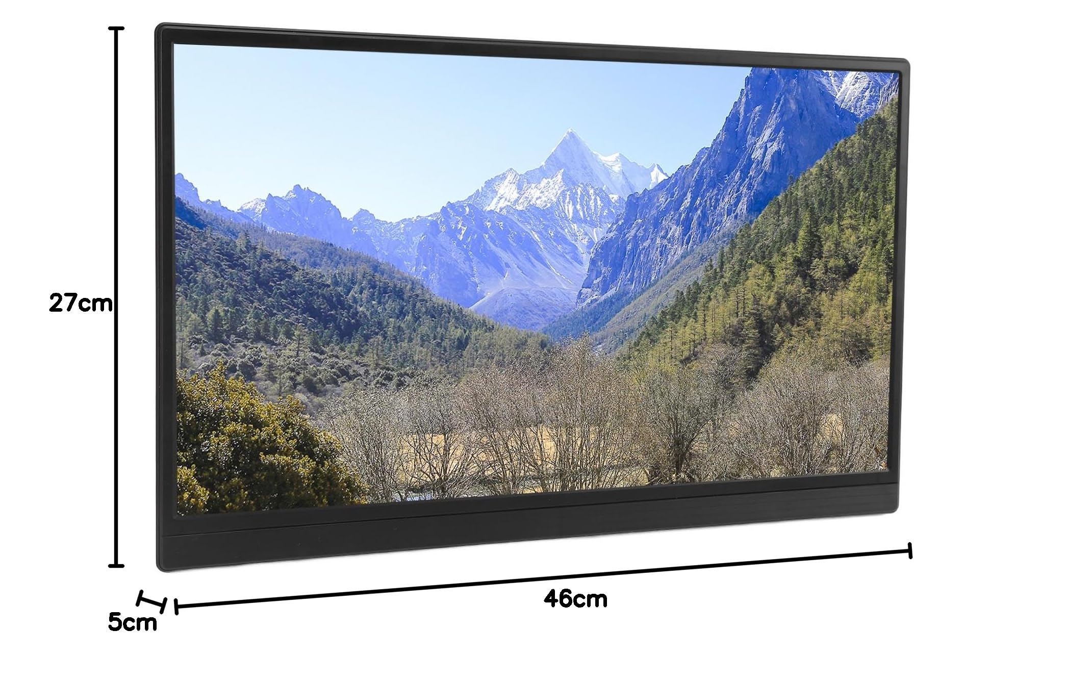 15.6 Inch Portable Monitor with USB C - Ultra Thin FHD 1080p IPS Display, 3D Stereo Audio & Adjustable Stand - Perfect for Laptop, Gaming, and Business Travel