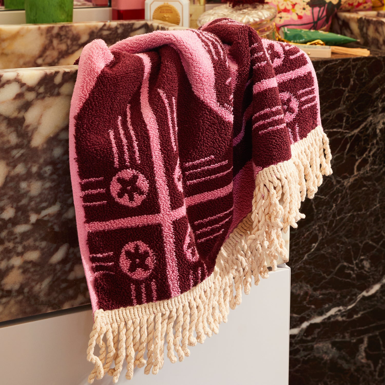 Gigi Hand Towel - Soft & Absorbent Bath Towel, Cosmo Pink - Perfect for Bathroom, Kitchen & Spa Use
