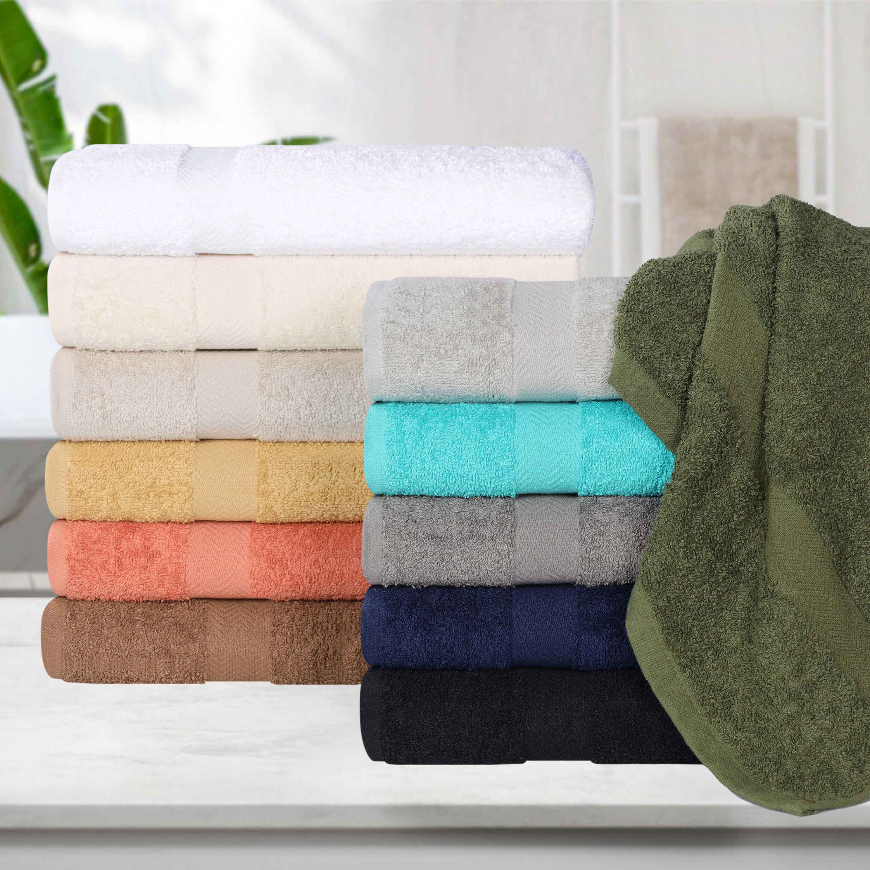 Franklin 100% Cotton Eco-Friendly 24-Piece Face Towel Set | Soft Absorbent Washcloths for Spa, Gym, Travel & Daily Skincare | Hypoallergenic Bath Towels