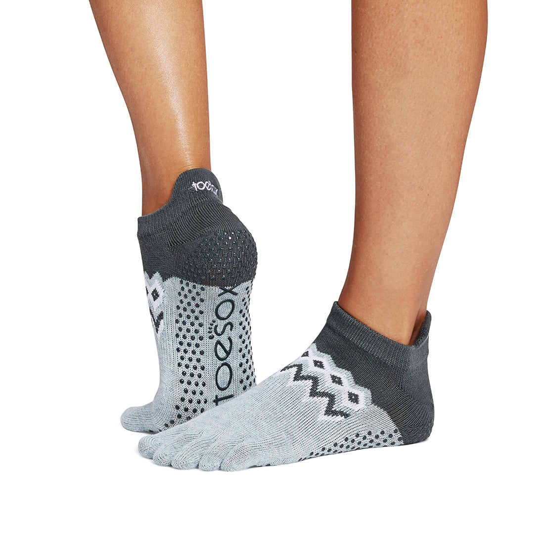 ToeSox Full Toe Low Rise Grip Socks - Non-Slip Yoga, Pilates & Barre Socks for Women - Spring and Fall 2024 Collection - Perfect for Dance, Workouts & Home Use