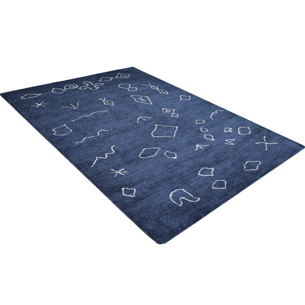Handmade Reflection Hand Knotted Wool Rug - Bohemian Style Area Rug for Living Room, Bedroom & Home Decor