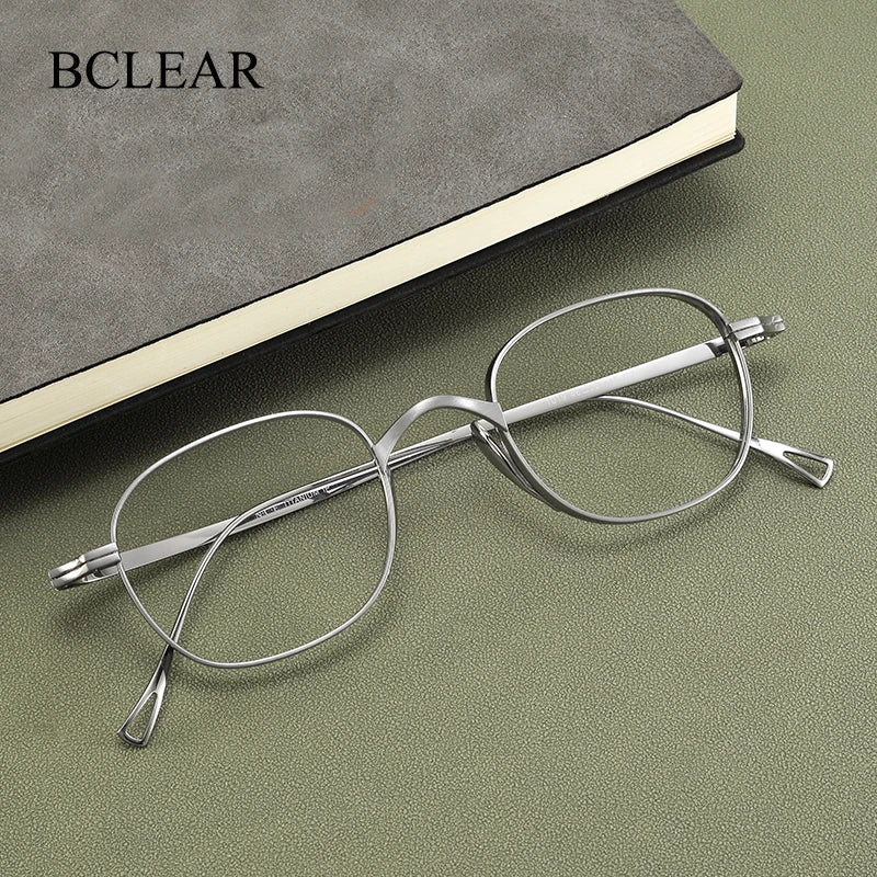 Bclear Unisex Full Rim Oval Titanium Eyeglasses 1019 - Lightweight Durable Frame for Men & Women - Perfect for Reading, Work & Daily Wear