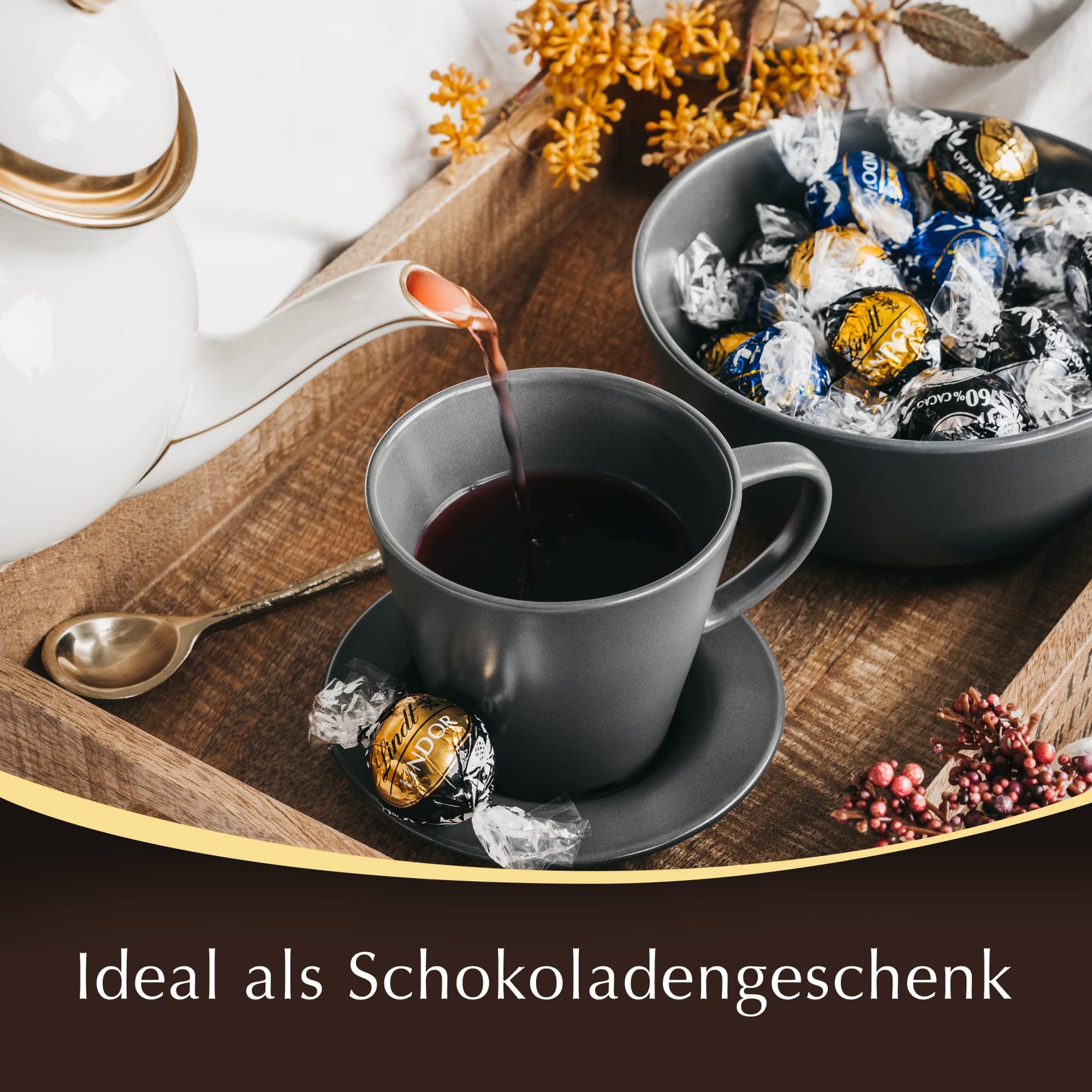 Lindt Lindor 60% Cocoa Extra Dark Chocolate Balls - 137g Bag (Approx. 10 Pieces) with Smooth Melting Filling | Premium Swiss Chocolate for Gifts, Parties & Dessert Toppings