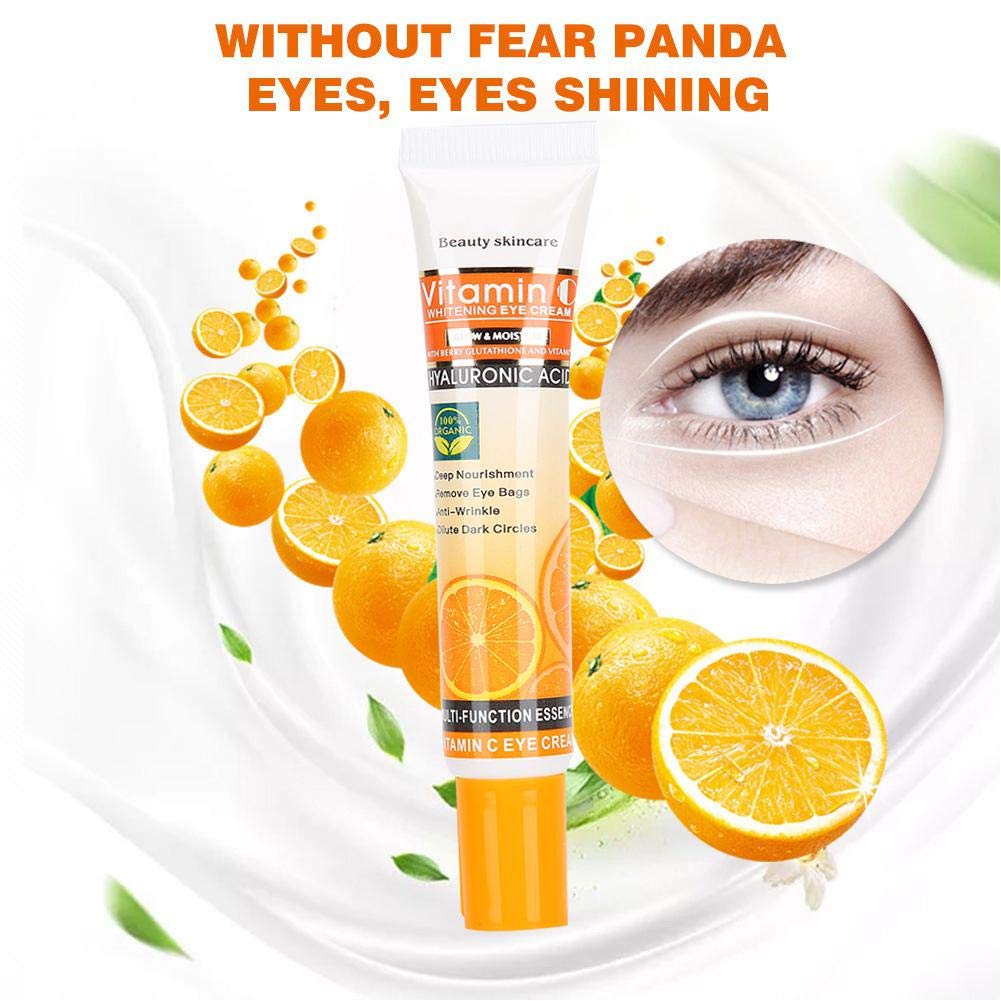 Sonew Vitamin C Eye Cream for Dark Circles & Wrinkles - 2 Pack Anti-Aging Eye Treatment (25ml) - Hydrating Under Eye Cream for Day & Night Use - Perfect for Dark Circle Removal & Fine Line Reduction