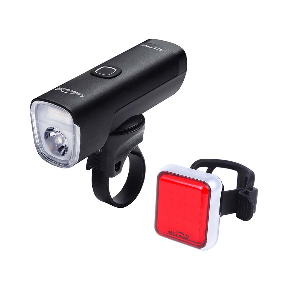 Magicshine Allty 1000 Bike Headlight & Seemee 60 Rear Light Combo - 1000 Lumens USB Rechargeable Front Light with DRL, IPX7 Waterproof Cycling Lights for Road & Urban Biking - Perfect for Night Commuting and Safety Visibility