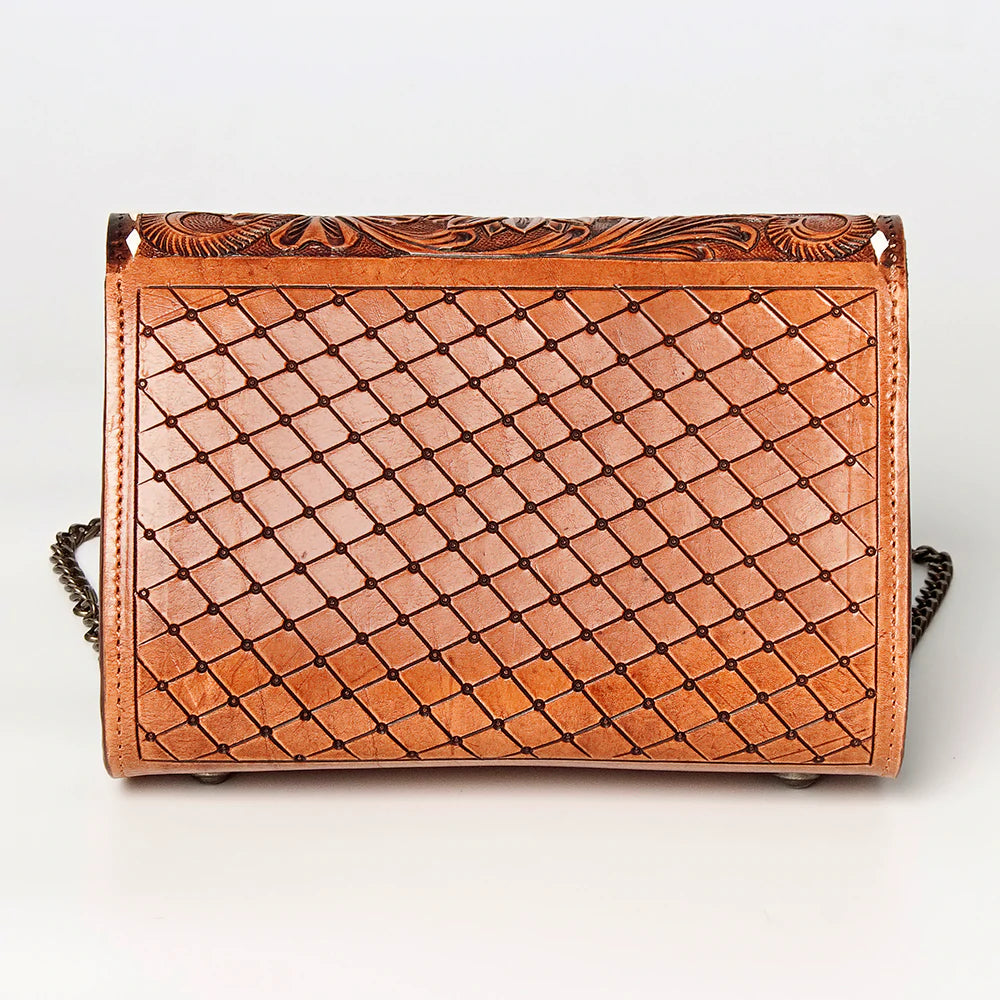 American Darling Genuine Leather Tooled Stitched Crossbody Purse for Women - Perfect for Everyday Use, Work & Travel