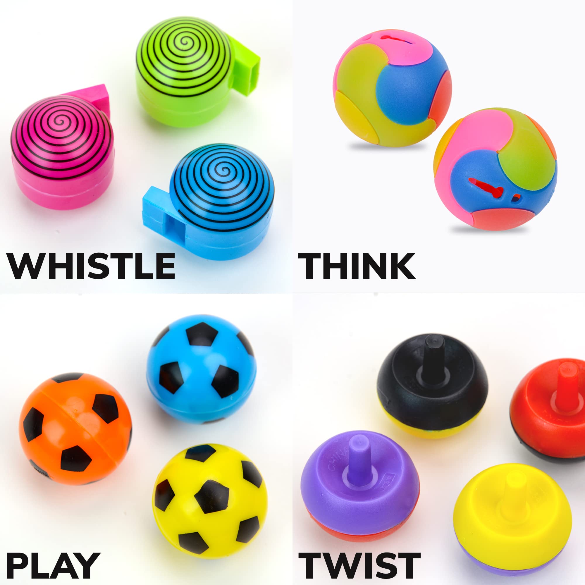1.38 Inch Mini Bulk Toys - 100 Pcs Party Favors for Kids, Birthday Gifts, Pinata Stuffers & Easter Egg Fillers - Perfect for Goody Bags, Vending Machines & Classroom Rewards