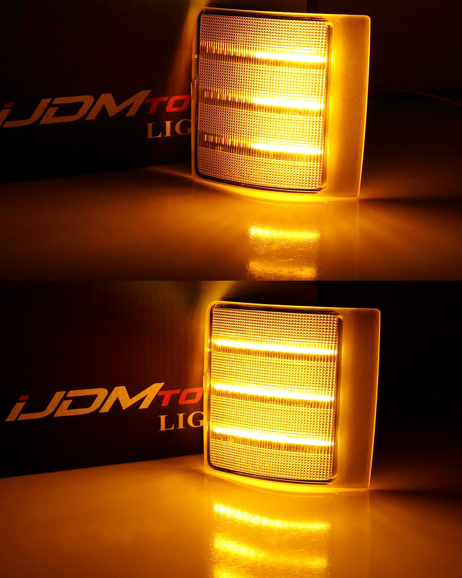 4x Clear Lens Amber LED Strip Front Side Markers for Chevy Suburban K1500 C1500 Blazer - Enhanced Visibility & Safety for Night Driving & Off-Road Adventures
