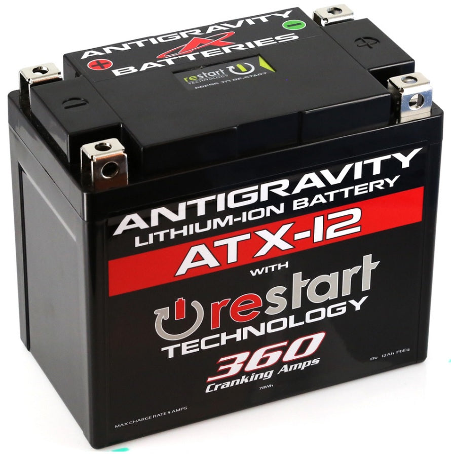 Antigravity ATX12 RS Lithium Motorcycle Battery - Lightweight & Powerful for Dirt Bikes, ATVs, UTVs - Perfect for Off-Road Racing & Adventure Riding