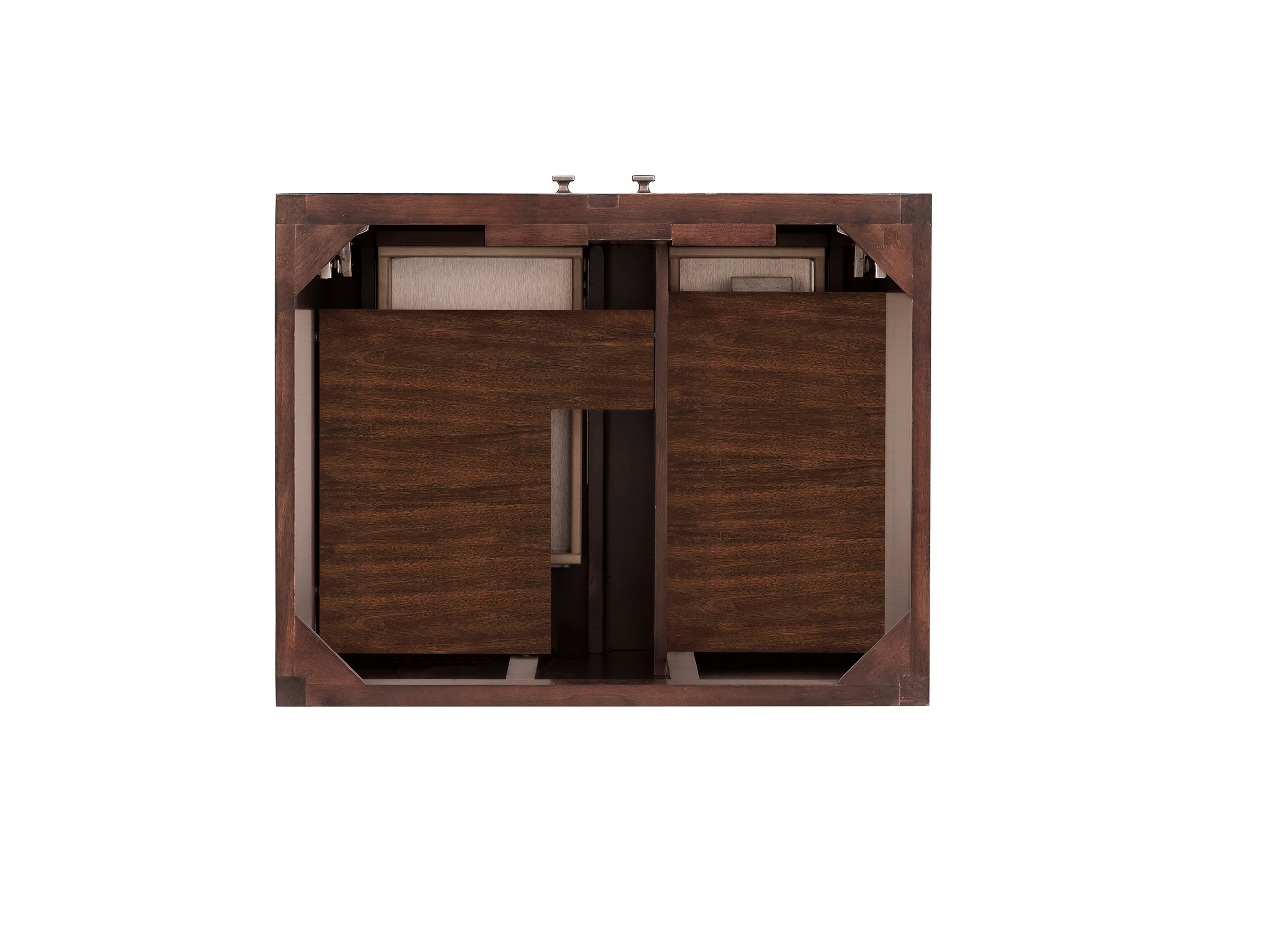 Addison 30 Inch Single Vanity Cabinet with Doors - Mid Century Modern Acacia Wood Bathroom Storage for Small Spaces