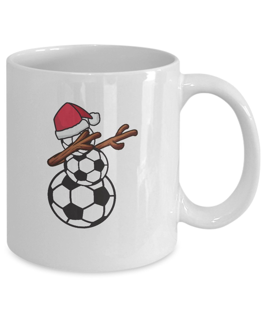 Custom Football Snowman Christmas Mug - White Ceramic Holiday Cup for Coffee & Cocoa | Perfect Gift for Sports Fans & Christmas Lovers | Great for Office Use, Holiday Parties & Cozy Winter Mornings