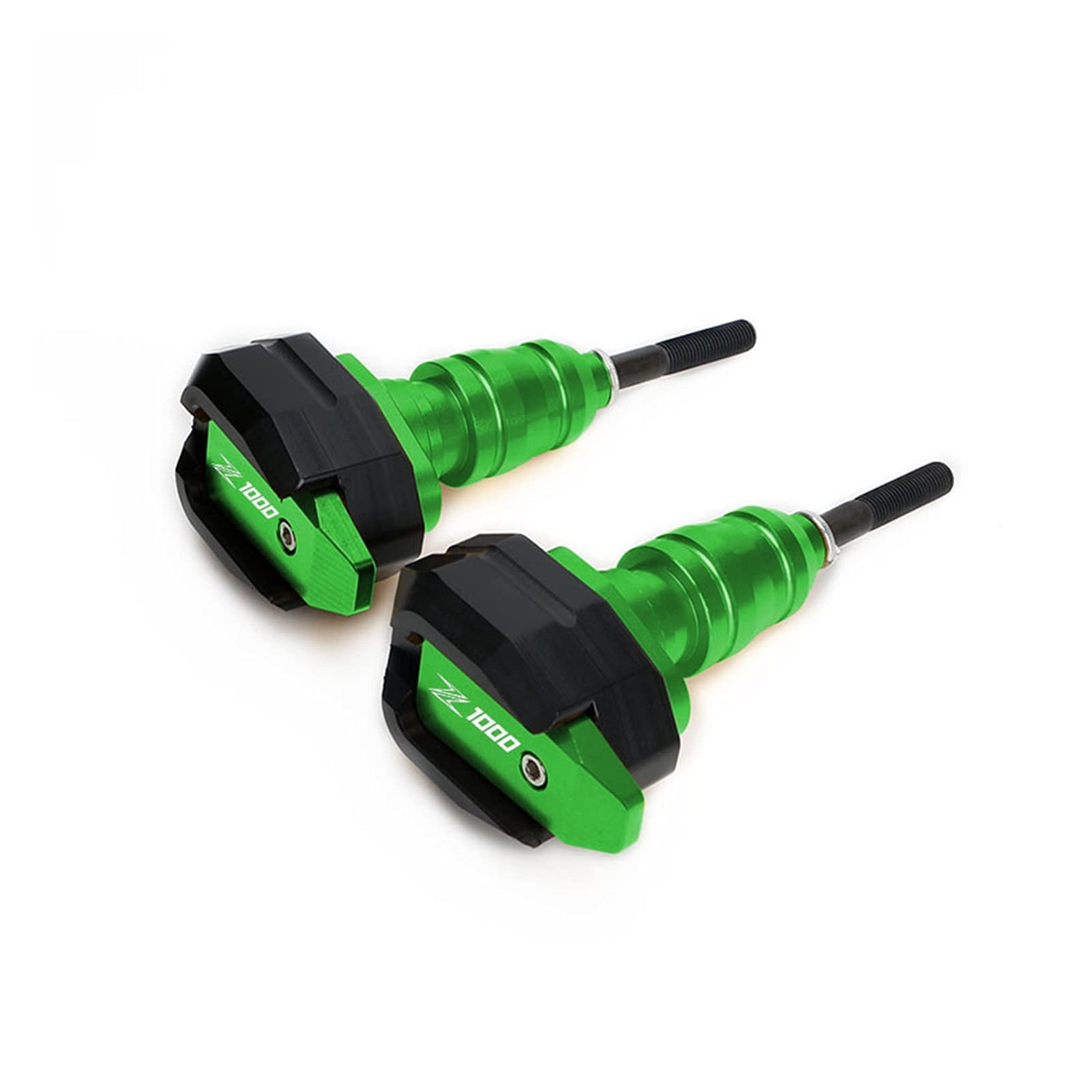 Kawasaki Z1000 Frame Sliders (2010-2018) - Crash Protection Pads, Engine Guard & Fairing Protector Kit - Green Motorcycle Accessories | Perfect for Street Riding, Track Days & Accident Protection