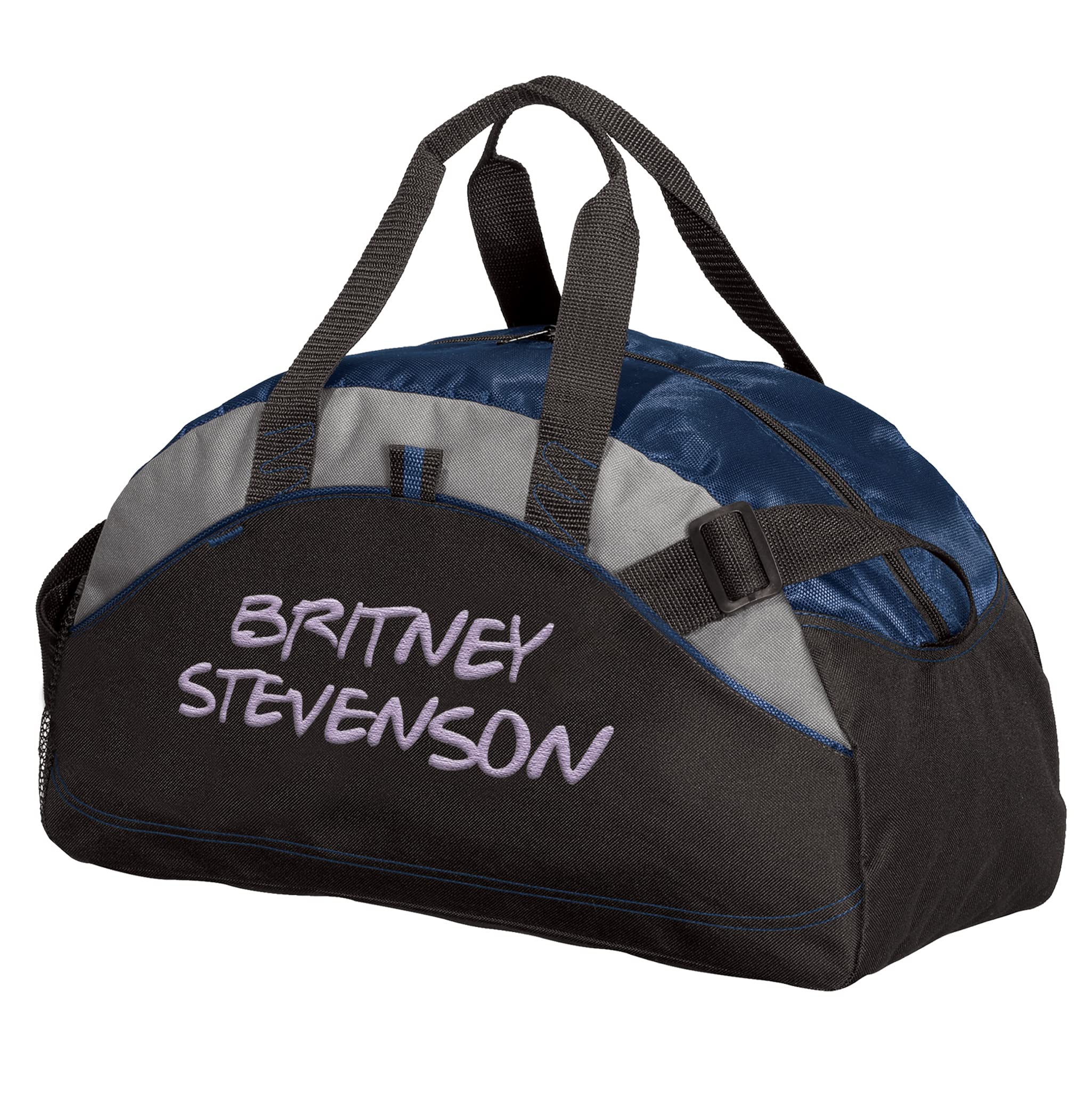 Custom Embroidered Sport Duffel Bag - Medium Size Water-Resistant Gym & Travel Bag in Navy Blue | Perfect for Workouts, Weekend Trips & Sports Equipment Storage