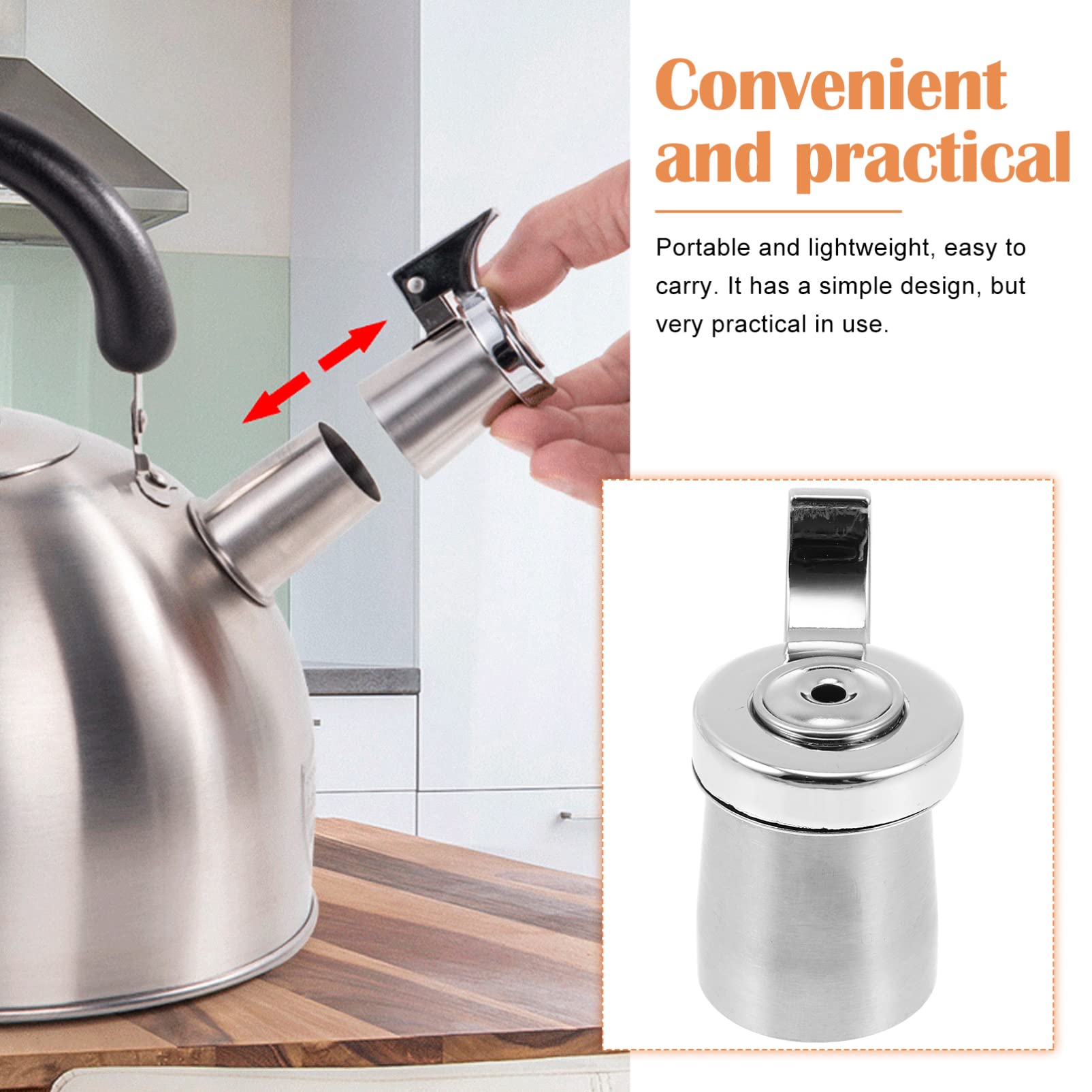 Stainless Steel Kettle Spout Replacement - Boiling Water Alarm Flute for Teakettle & Electric Kettle - Durable Nozzle for Home & Office Use