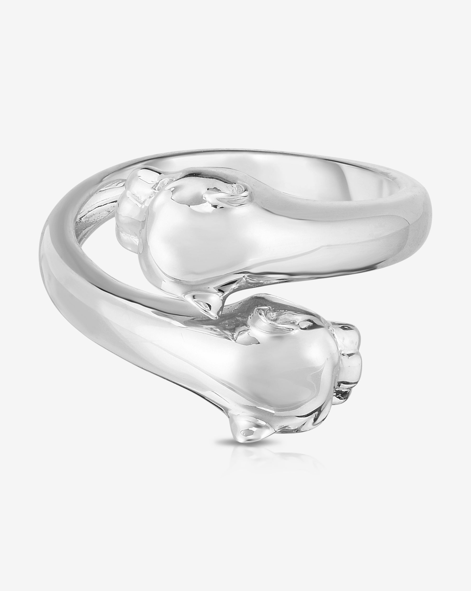 Double Panther Gold Ring for Men - 14K Solid Gold Panther Head Ring, Stylish Statement Jewelry for Gifts, Parties, and Everyday Wear