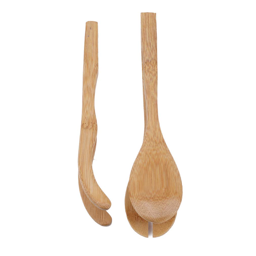 Sevenfly Reusable Wooden Tea Tongs - Chinese Style Bamboo Tweezers for Tea Leaves, Cooking, Toast, Pickles - Natural Wood Color Kitchen Utensil for Tea Ceremony, Baking & Food Serving