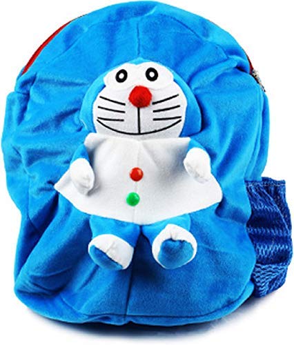 Naturex Kids Plush Animal Doraemon Cartoon Backpack - Blue Mini Travel Bag for Toddlers, School Backpack for Boys & Girls - Perfect for Daycare, Preschool & Travel Accessories