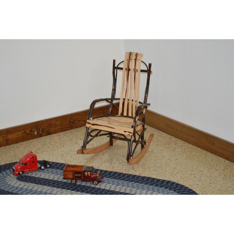 A & L Furniture Hickory Wood Child's Rocking Chair - Comfortable & Durable Kids Rocker for Nursery, Bedroom, or Playroom