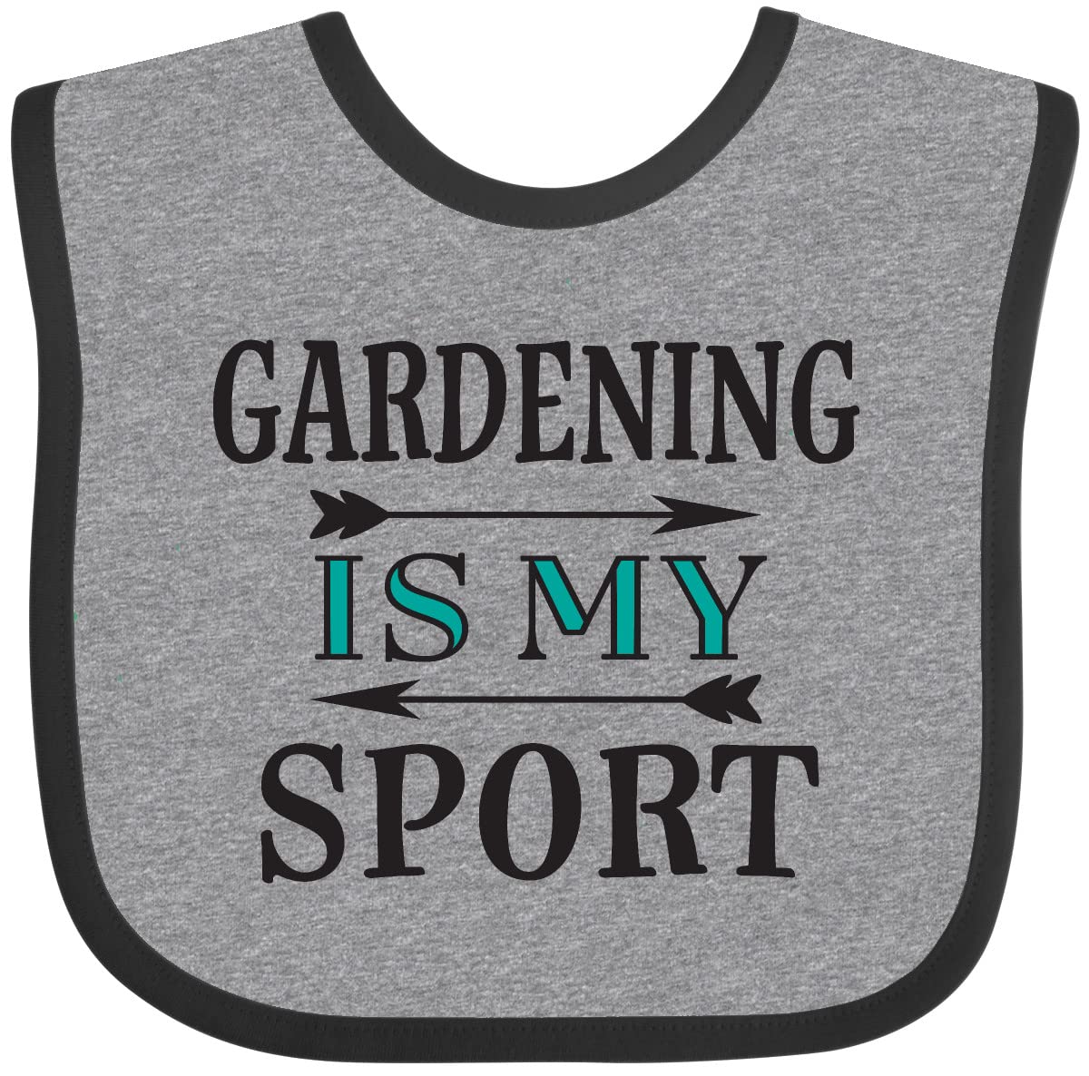 Inktastic Gardening Is My Sport Gardener Baby Bib - Cute & Durable Cotton Bib for Babies & Toddlers - Perfect for Feeding, Mealtime & Outdoor Activities