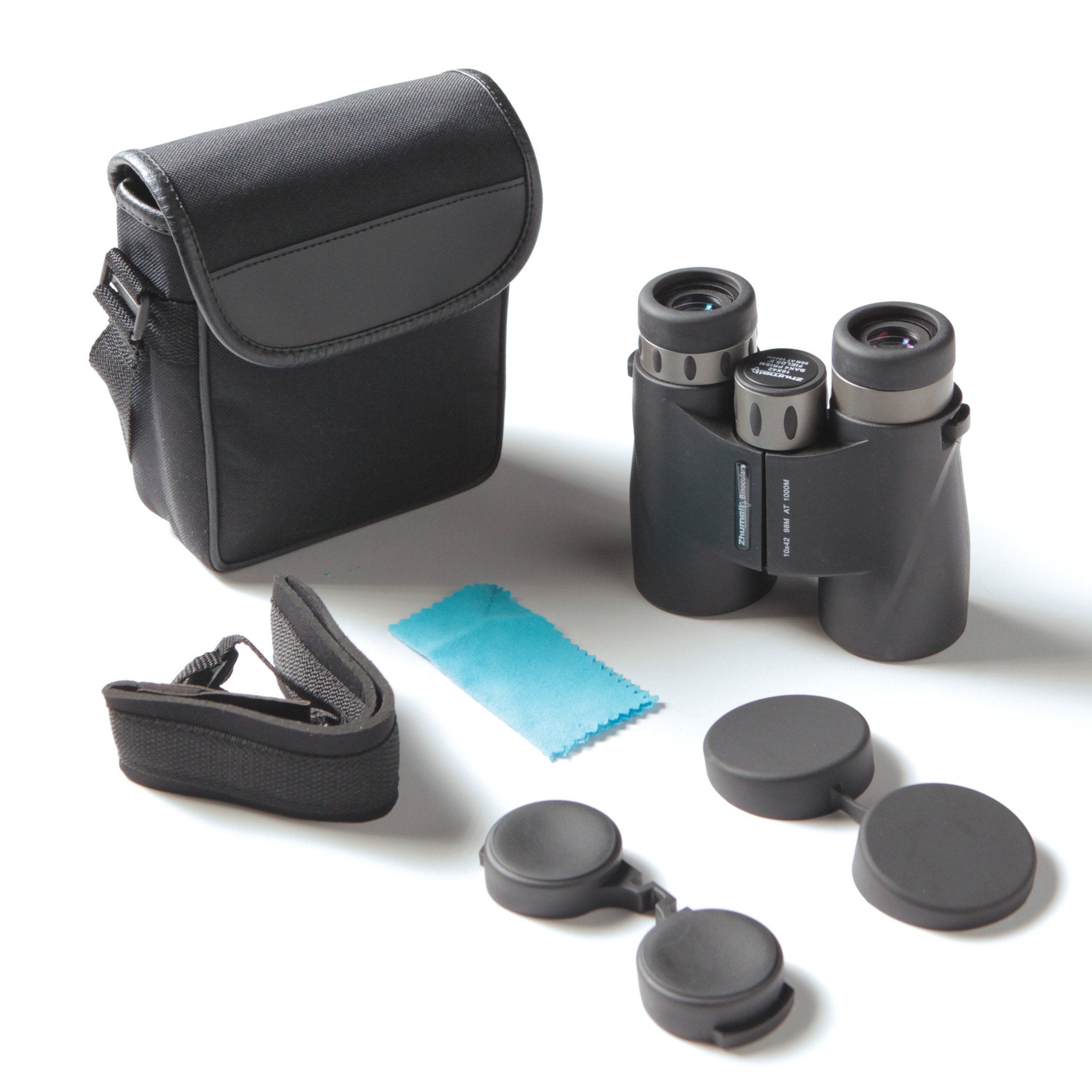 Zhumell 10x42 Compact Waterproof Binoculars for Adults - High Powered Roof Prism Optics for Bird Watching, Hunting, Hiking & Outdoor Adventures