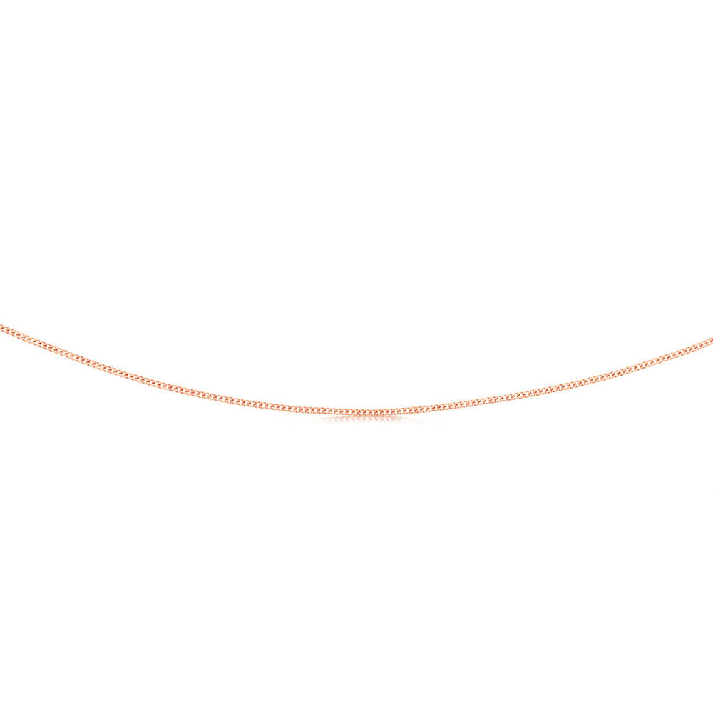 9ct Rose Gold Silver Filled 50cm Curb Chain Necklace for Women - Elegant Layering Piece for Everyday Wear & Special Occasions