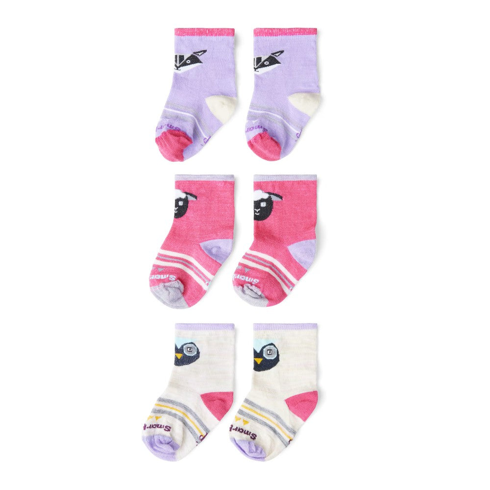 Smartwool Toddler Trio Socks - 3 Pack Merino Wool Socks for Boys & Girls | Warm & Comfortable Winter Socks for Kids | Perfect for Outdoor Play, Hiking & Cold Weather Activities