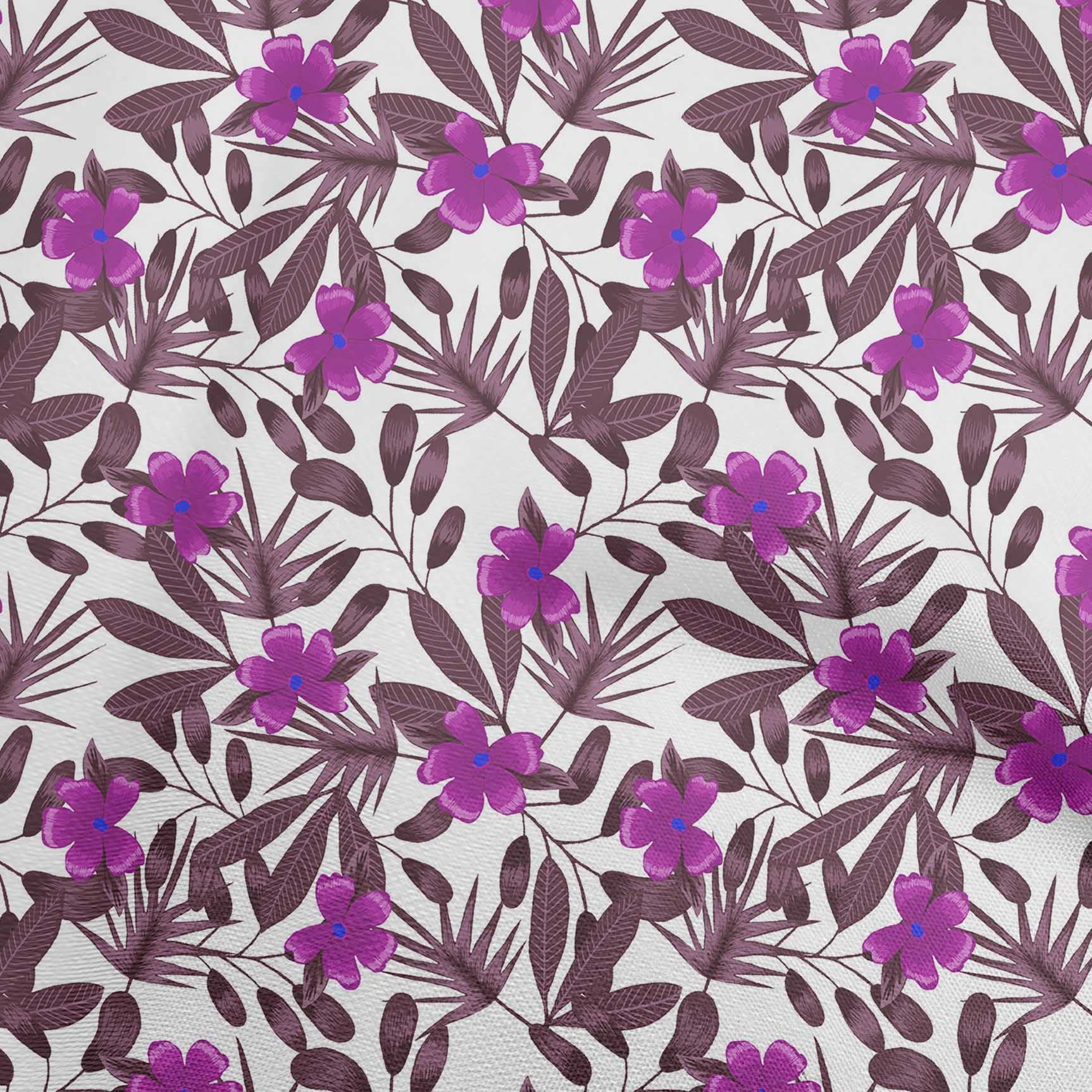 Premium Cotton Poplin Twill Wine Floral Print Fabric by The Yard - 56 Inch Wide for DIY Clothing, Dresses & Home Decor Sewing Projects | Perfect for Summer Dresses, Curtains & Crafting