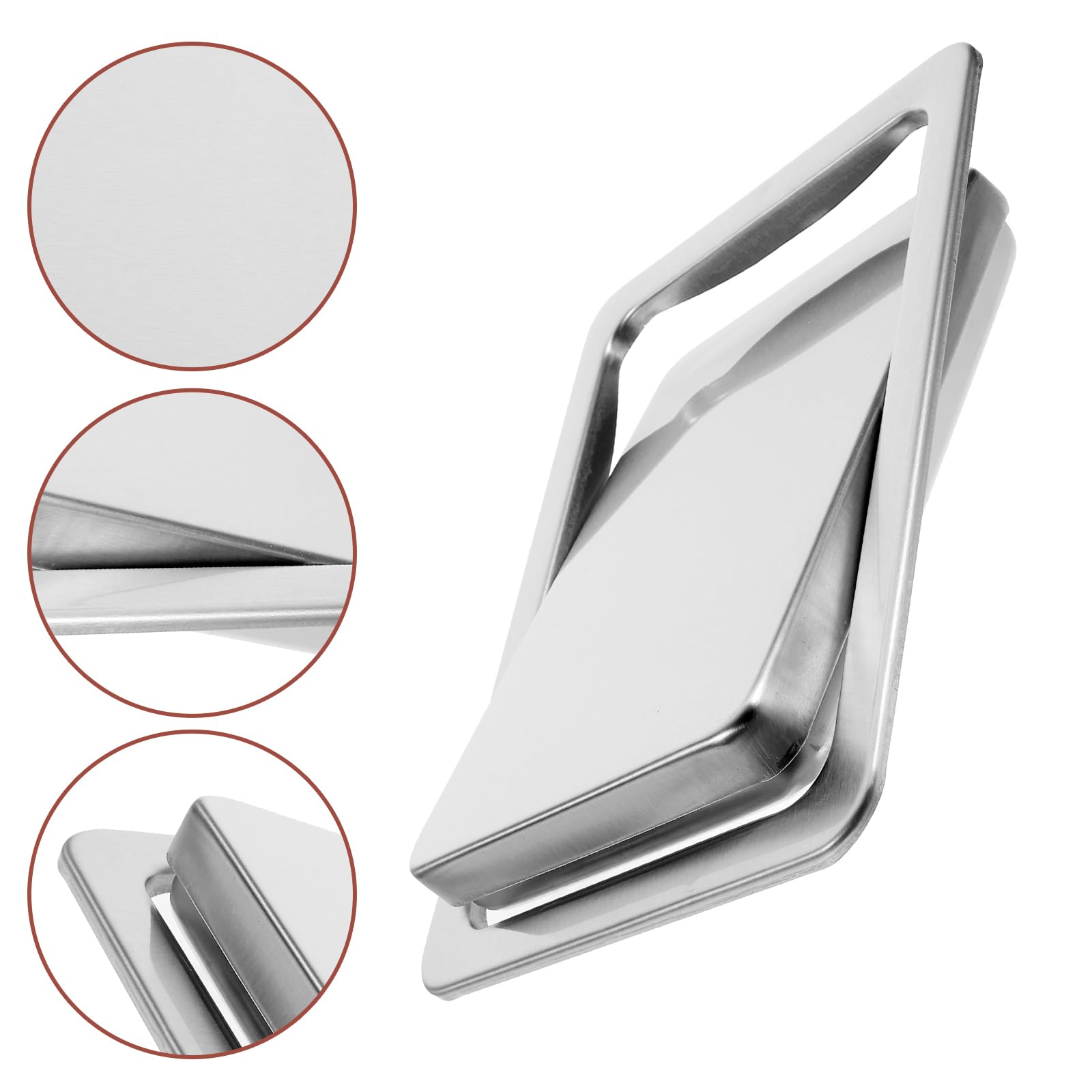 BESTOYARD Stainless Steel Trash Can Lid Replacement - Swing Top Recessed Countertop Cover for Waste Bin | Durable & Rust-Resistant Kitchen Trash Can Accessory for Home, Office & Restaurant Use