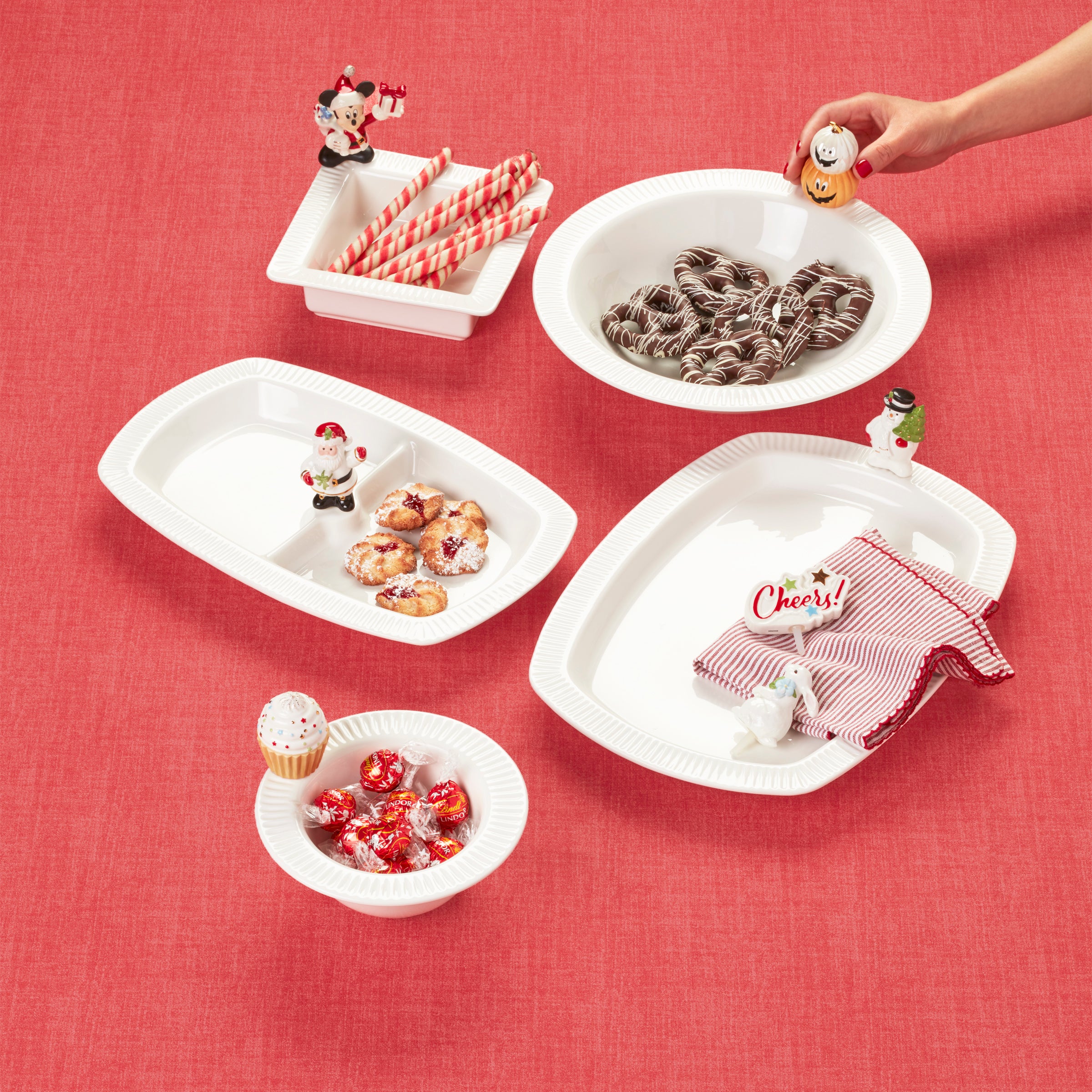Small Round Profile Poppers Bowl - Perfect for Snacks, Candy, and Party Appetizers at Gatherings and Events