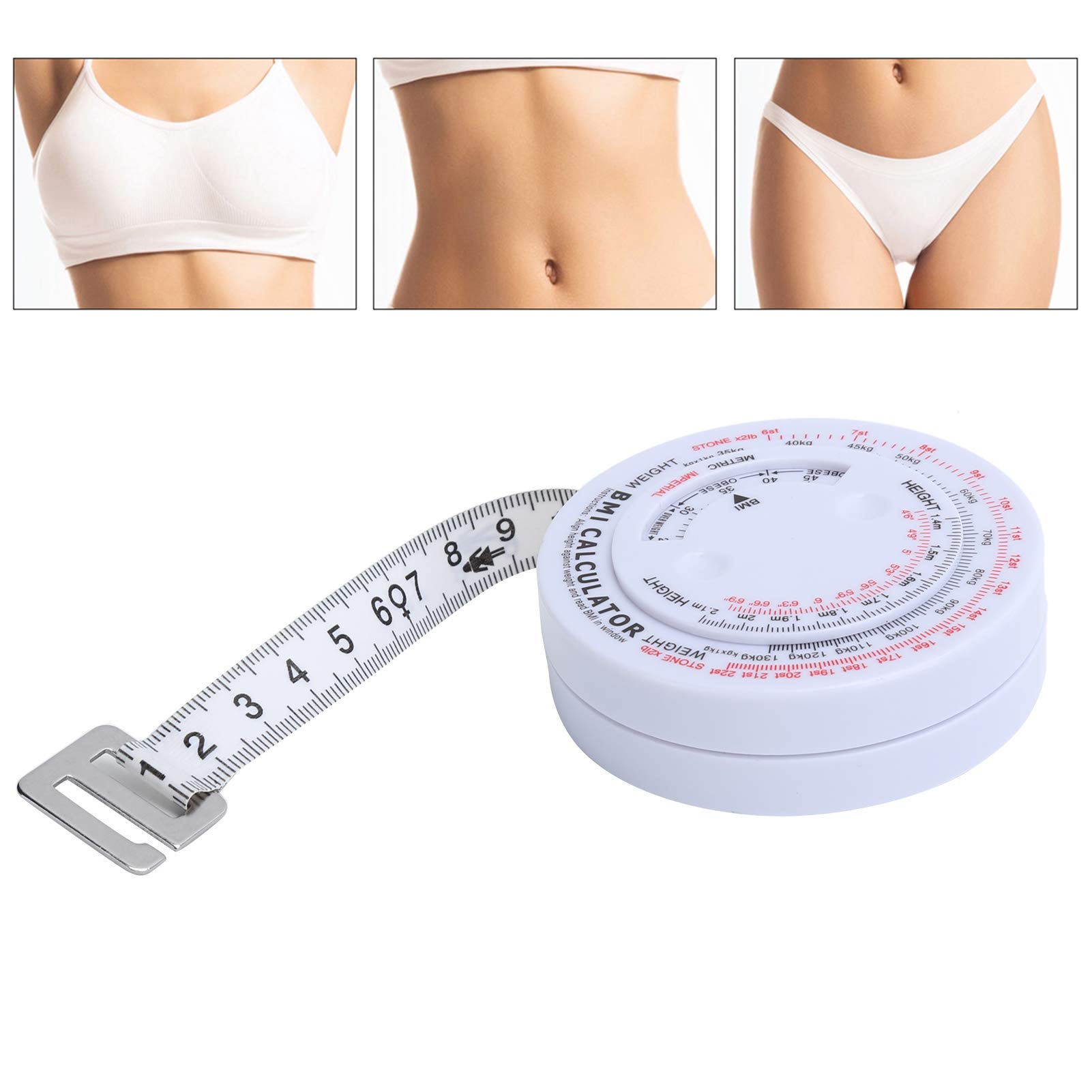 150cm Body Measuring Tape - BMI & Body Fat Caliper for Weight Loss Tracking, Fitness Measurement & Sewing | Perfect for Home Gym, Personal Training & Tailoring Projects