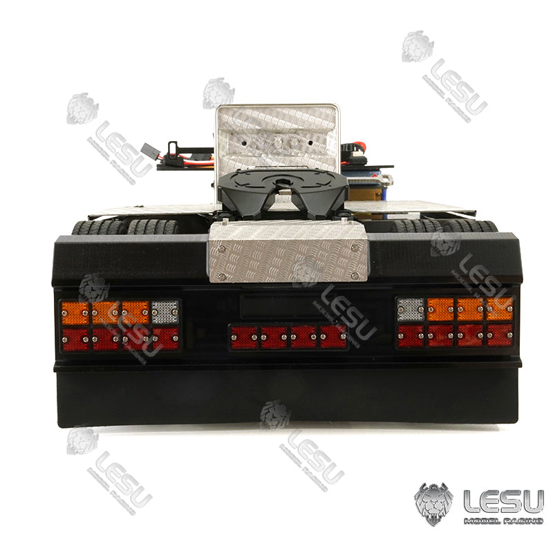 BEST SELLING LESU 1/14 Scale Metal 4x4 RC Truck Chassis Kit - Compatible with TAMIYA Tractor Trucks, Includes 27T Motor, ESC, Servo & LED Lights - Perfect for Off-Road RC Racing and Crawling Adventures
