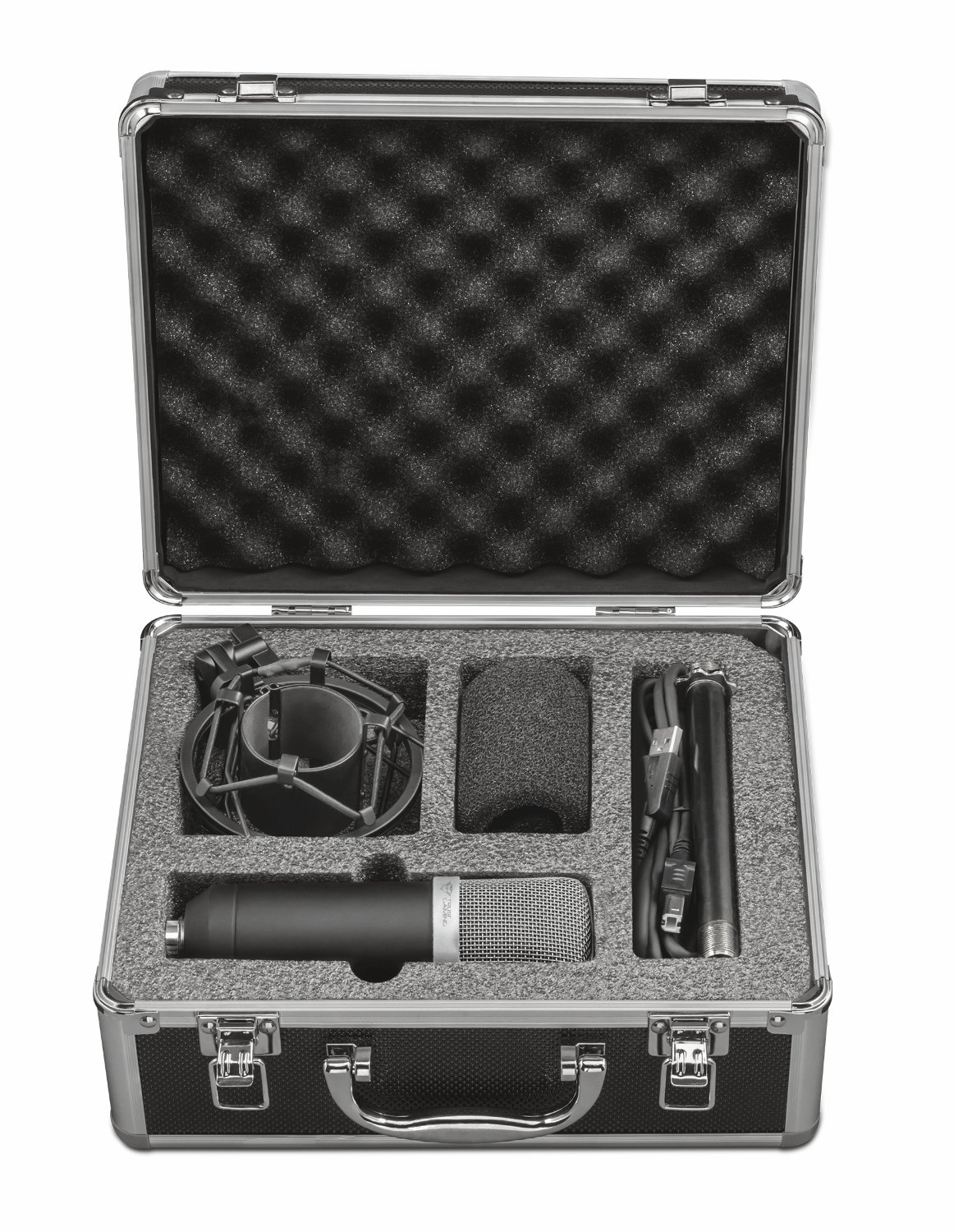 Trust Gaming GXT 252 Emita USB Microphone - Professional Cardioid Condenser Mic for PC, PS4, PS5, Gaming, Streaming, Podcasts & YouTube (Black) | Crystal Clear Voice Capture for Twitch Streamers, Vloggers, Online Gamers & Home Studio Recording | Perfect for Live Broadcasts, Voiceovers, Zoom Meetings & Remote Work