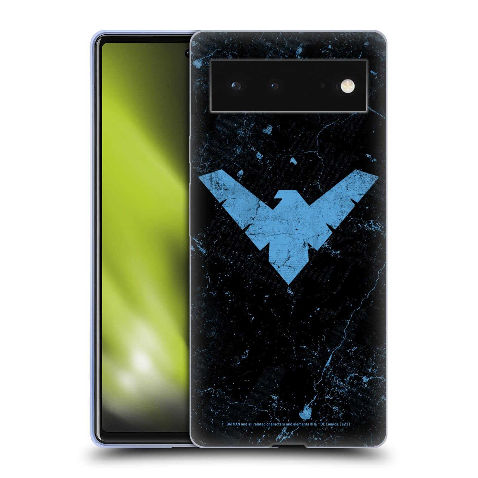 Batman DC Comics Gel Case for Google Pixel 6 - Nightwing Design for Superhero Fans