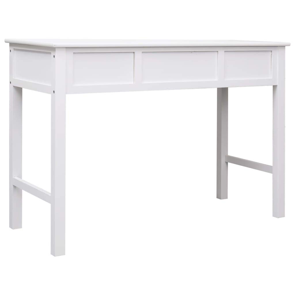 FAMIROSA White Wood Writing Desk 43.3