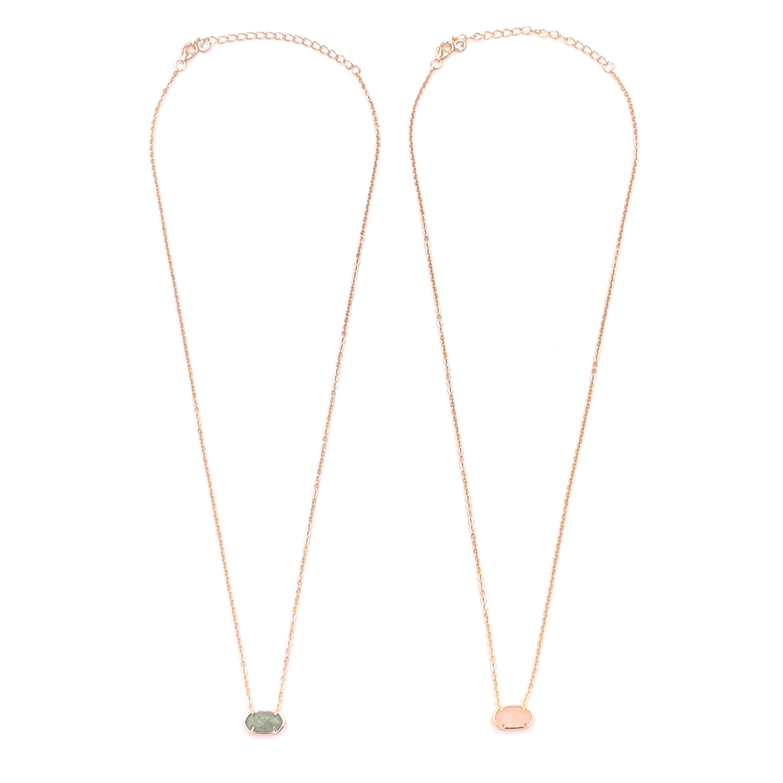 Ashley Gold Sterling Silver Semi Precious Gemstone Prong Set Necklace - Perfect for Weddings, Anniversaries & Special Occasions