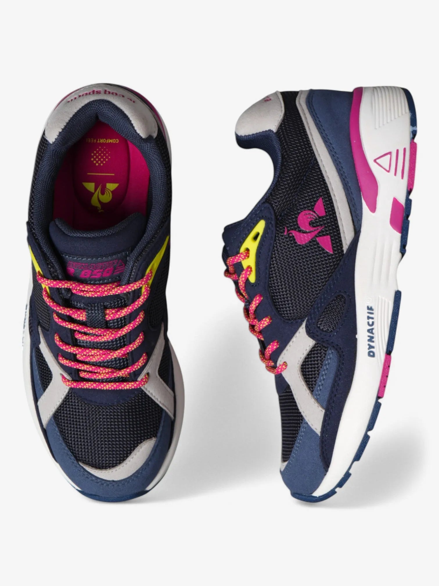 Le Coq Sportif LCS R850 Action Running Shoes - Black, Blue & Pink for Men & Women | Lightweight & Comfortable for Jogging, Gym & Daily Wear