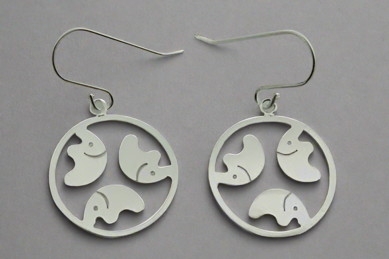 Moonlight Elephant Earrings - Sterling Silver Dangle Earrings for Women - Perfect for Boho, Festival & Everyday Wear