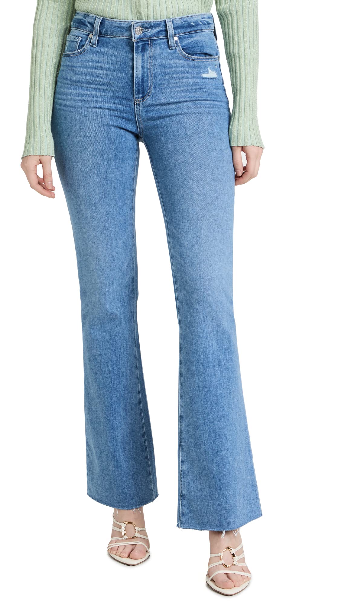 PAIGE Women's High Rise Laurel Canyon Jeans - Slim Fit Stretch Denim Pants for Everyday Comfort | Perfect for Work, Casual Outings & Weekend Wear