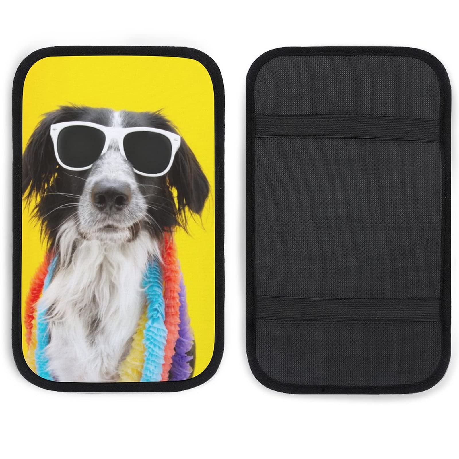 Universal Waterproof Car Armrest Cover Pad - 7.9x11.8 Inch Funny Dog Design Center Console Protector Cushion | Summer Car Accessories for Comfort & Style